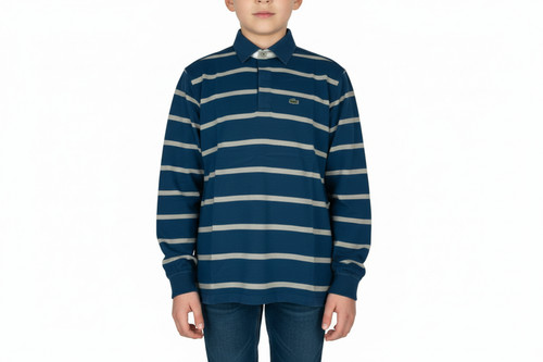 Polo lacoste blu maniche - polo,