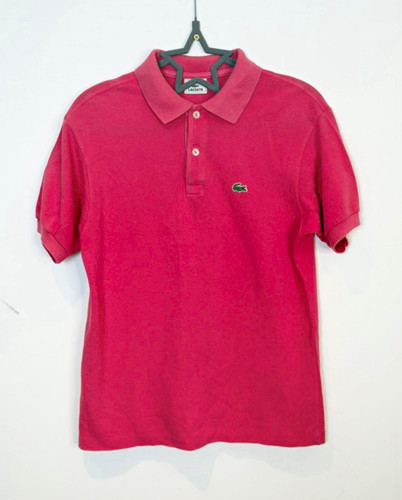 Polo lacoste rosa piqué - polo,
